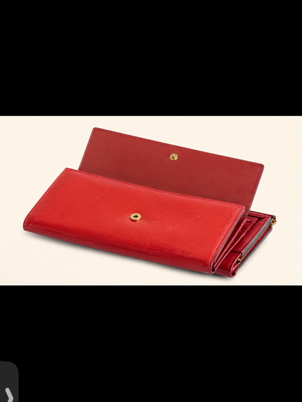 Gucci GUCCISIMA Heart Red Leather Long Wallet EUC - Picture 3 of 9